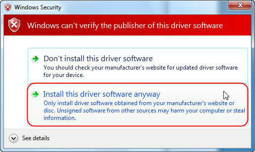 Install Driver Anyway Windows Security